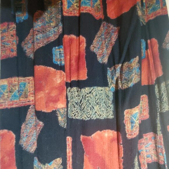 Primitive Print Maxi Skirt and Companion Knit Shell - Picture 3 of 6